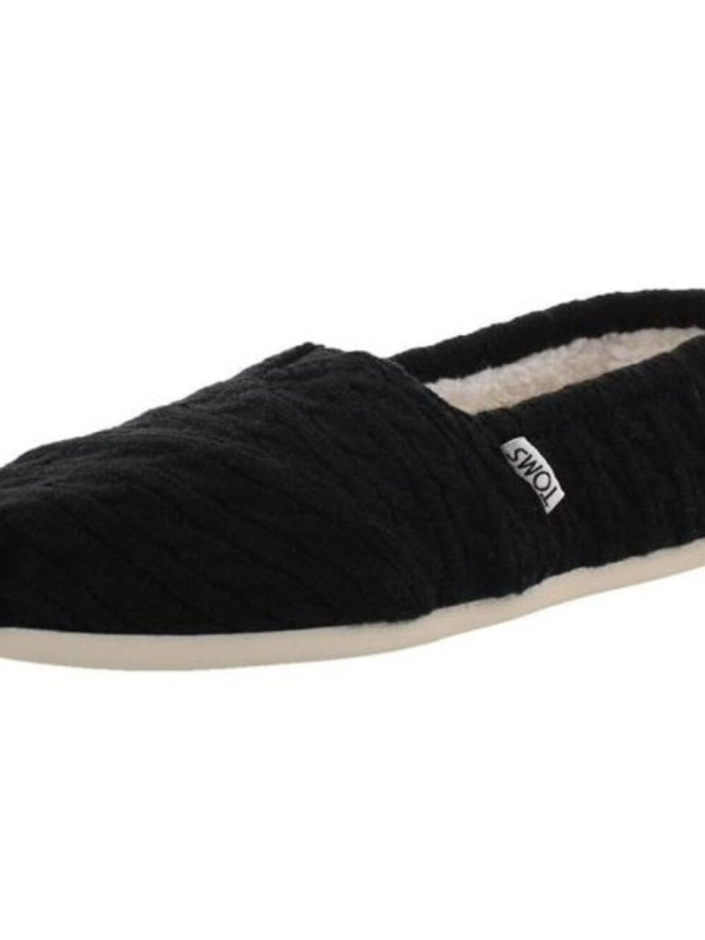 Toms - Womens Alpargata Sheerling Shoes, size 7 US womens, color black.